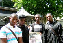 Jason, James, Kofi, and Mitchell, all students at Bedfordshire University,  Luton.