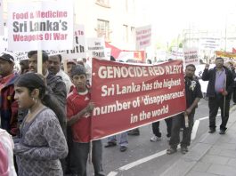 13,000 ‘Disappeared’ From Sri Lankan Prison Camps Tamil marchers in London on May Day condemn the atrocities of the Sri Lankan regime