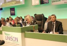 Unison leader prentis (right) pledged to establish a public sector alliance to fight all cuts