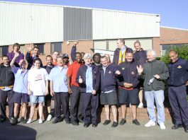 Pickets at Shepherds Bush Delivery Office – determined to defend jobs and conditions