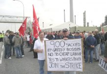Workers at the Lindsey power station were urging workers to join the strike movement to stop union-busting bosses