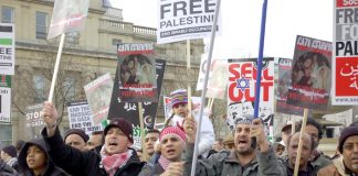 Trafalgar Square rally on January 17 against the Israeli assault on Gaza