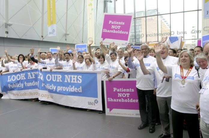 Delegates donned T-shirts  to promote the BMA ‘Look After Our NHS’ campaign