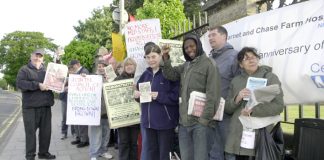 Enthusiastic North East London Council of Action pickets determined to keep Chase Farm Hospital open