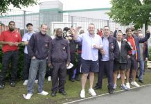 There were a large number of pickets at the East London Mail Centre in Bow on Friday morning