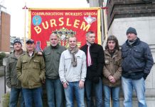 Stoke CWU members from Burslem were victimised earlier this year – Stoke CWU is out indefinitely