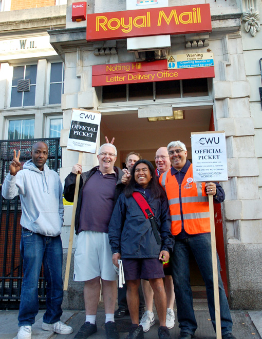 CWU members in Notting Hill determined to win