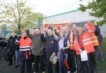‘We will win this dispute’ said postal workers picketing the East London Mail Centre at Bromley-by-Bow yesterday morning