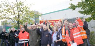 ‘We will win this dispute’ said postal workers picketing the East London Mail Centre at Bromley-by-Bow yesterday morning