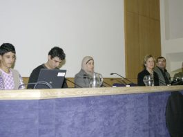 MOHAMMAD, his translator, his mother SOMAYA., HELENA KENNEDY, ABDEFATTAH ABUSROUR and GERARD HORTON