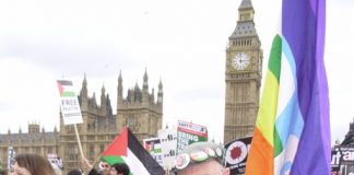 Marchers in London in March 2008, the fifth anniversary of the launch of the war on Iraq, demanding no attack on Iran