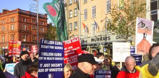 Section of the 100,000-strong march in Dublin on November 6th against the Irish government’s attacks on jobs and wages
