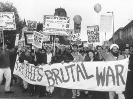 Demonstration in Manchester against the war on Afghanistan
