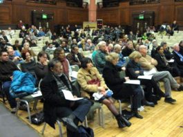 The audience at the London conference on Gaza last Wednesday