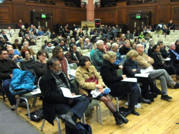 The audience at the London conference on Gaza last Wednesday