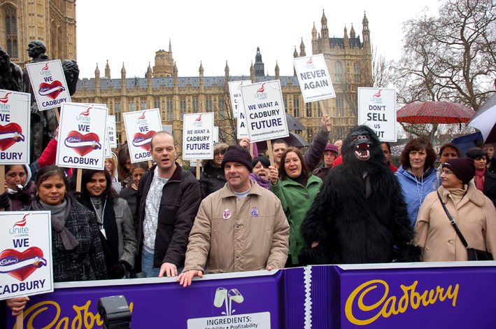 Cadbury workers lobbying Parliament, are prepared to occupy to defend their jobs