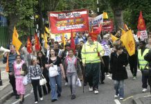 North East London Council of Action demonstration in Enfield last June demanding that Chase Farm Hospital be kept open