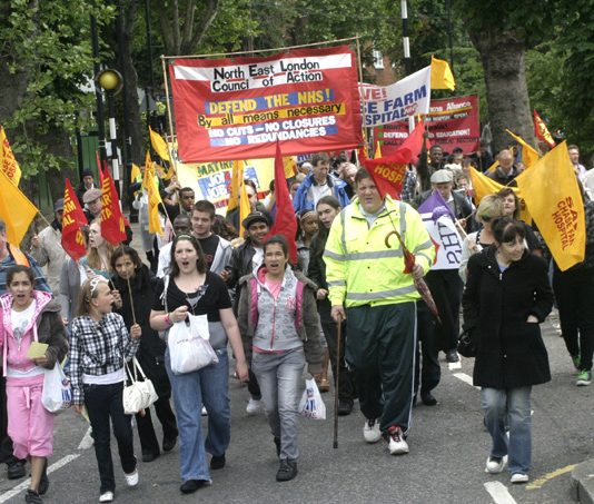 North East London Council of Action demonstration in Enfield last June demanding that Chase Farm Hospital be kept open