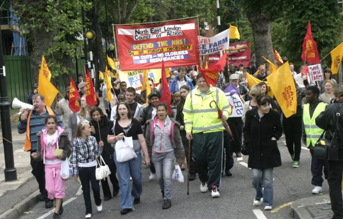 North East London Council of Action demonstration in Enfield last June demanding that Chase Farm Hospital be kept open