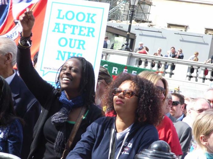 Defend the Welfare State rally in London in April demanding ‘Look After Our NHS’