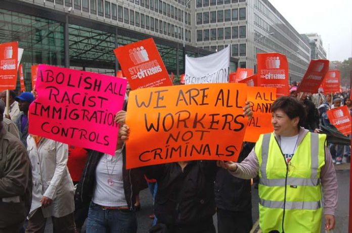Marching for equal rights for all migrant workers in May 2007