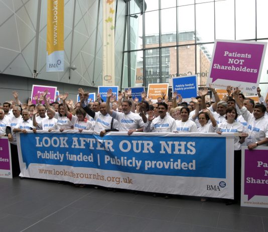 BMA delegates at last year’s Annual Representative Meeting launching their ‘Look After Our NHS’ campaign