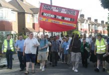 Up to a hundred patients and supporters marched in Enfield on Thursday night to demand the immediate reopening of the Bush Hill Park Medical Practice which had been arbitrarily closed by Enfield PCT with only one day’s notice