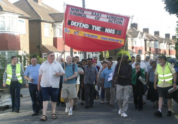 Up to a hundred patients and supporters marched in Enfield on Thursday night to demand the immediate reopening of the Bush Hill Park Medical Practice which had been arbitrarily closed by Enfield PCT with only one day’s notice