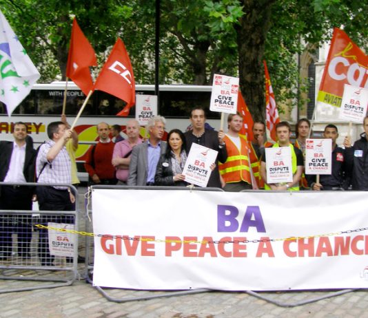 Airline workers from France and Spain are supporting the BA cabin crew while Unite leaders are pleading for peace