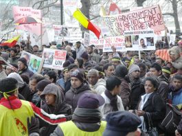 Rajapakse Suspends Dry Food Relief To Vazhalaay Displaced Persons Demonstrators in London in January 2009 condemn the British government for its support for the Rajapakse regime