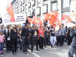 Demonstrators in London in June last year demand that those responsible for the massacres of Tamil civilians be punished