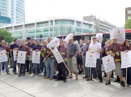 London FBU ‘Justice for Watch Managers’ lobby in July 2008