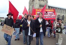 Young Socialists marching through Norwich in June last year demanding an end to fees and the restoration of grants