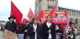 Young Socialists marching through Norwich in June last year demanding an end to fees and the restoration of grants