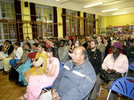 A section of the 200-strong audience at the rally