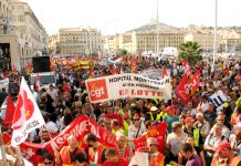 A section of the 220,000-strong demonstration in Marseille against the Sarkozy government’s cuts