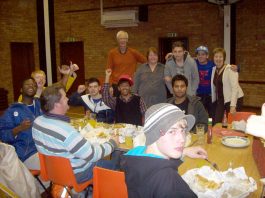 Marchers had a wonderful welcome and meal at Mansfield