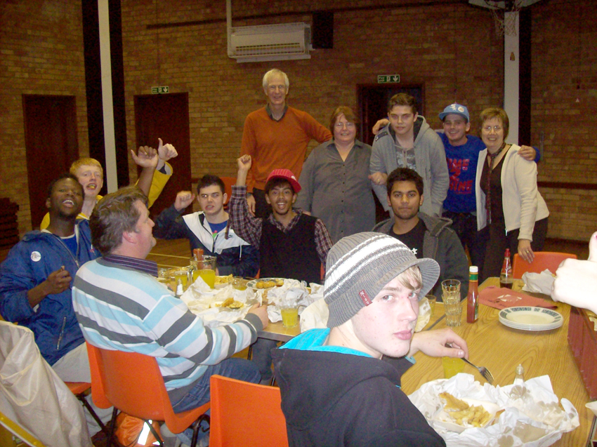 Marchers had a wonderful welcome and meal at Mansfield