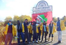 Young Socialist March for Jobs and Free State Education gets to Clay Cross and a great welcome from local workers and youth