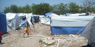 One of Haiti’s tent cities which are the only shelter for over 300,000 people since the earthquake on January 13