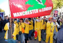 ‘Smash fees, restore grants, bring the government down’ shouted YS Manchester to London marchers, winning big support