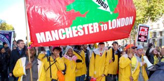 ‘Smash fees, restore grants, bring the government down’ shouted YS Manchester to London marchers, winning big support