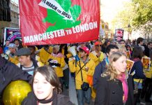 Young Socialists March for Jobs took part on Wednesday’s massive student demonstration in London where its policies won massive support