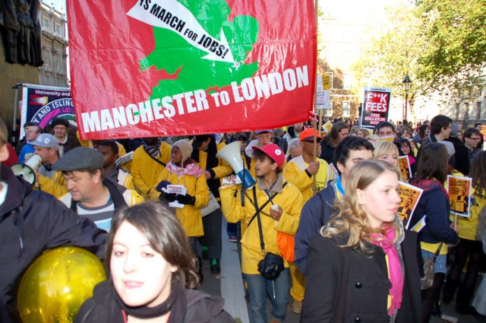 Young Socialists March for Jobs took part on Wednesday’s massive student demonstration in London where its policies won massive support