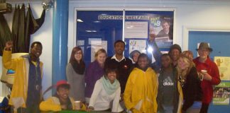 Young Socialist marchers got a great reception from students at Northampton College