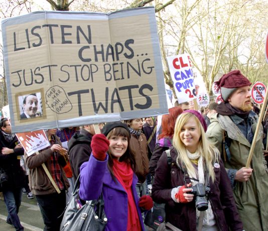 100,000 students marched through London last Thursday to protest against the huge education cuts and £9,000 fees