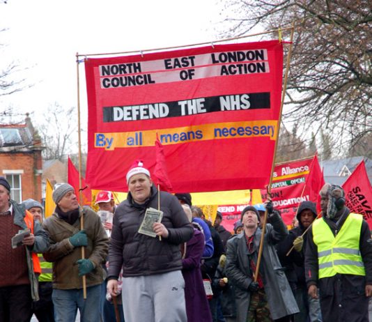 North East London Council of Action march in Enfield against the closure of Chase Farm Hospital