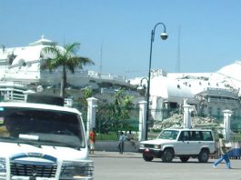The Presidential palace in Port-Au-Prince is still in ruins