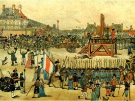 MARX AND THE PERMANENT REVOLUTION – Part 7 Trotsky deepens his analysis A painting showing the guillotine that was used to behead aristocrats after the French Revolution