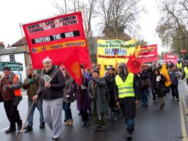 March against the closure of Chase Farm Hospital in Barnett